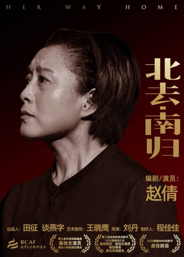 重磅官宣！赵倩编剧并主演独角戏《北去・南归》演出季盛大启幕