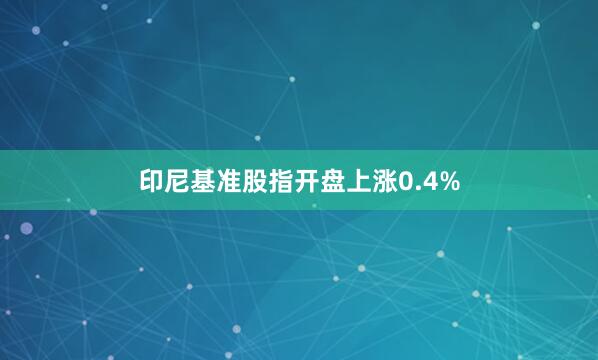 印尼基准股指开盘上涨0.4%