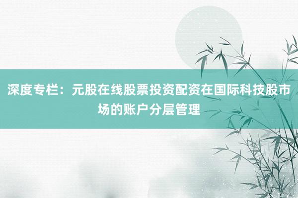 深度专栏：元股在线股票投资配资在国际科技股市场的账户分层管理