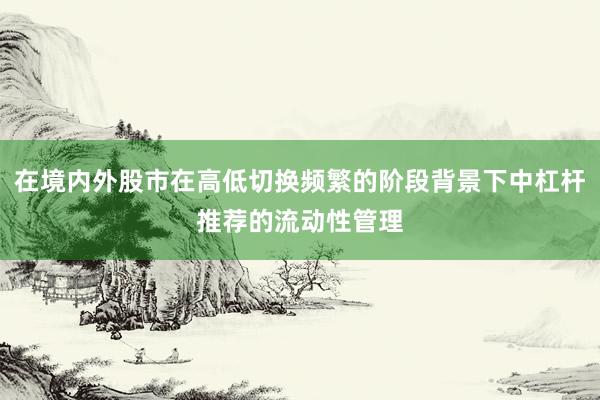 在境内外股市在高低切换频繁的阶段背景下中杠杆推荐的流动性管理