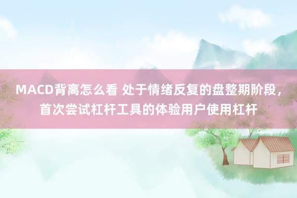 MACD背离怎么看 处于情绪反复的盘整期阶段，首次尝试杠杆工具的体验用户使用杠杆