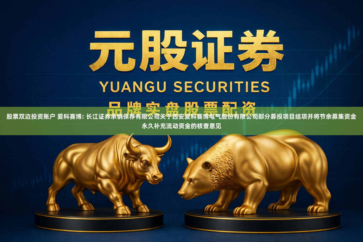 股票双边投资账户 爱科赛博: 长江证券承销保荐有限公司关于西安爱科赛博电气股份有限公司部分募投项目结项并将节余募集资金永久补充流动资金的核查意见