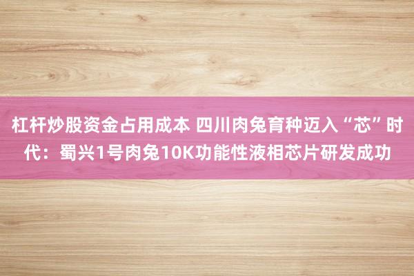杠杆炒股资金占用成本 四川肉兔育种迈入“芯”时代：蜀兴1号肉兔10K功能性液相芯片研发成功